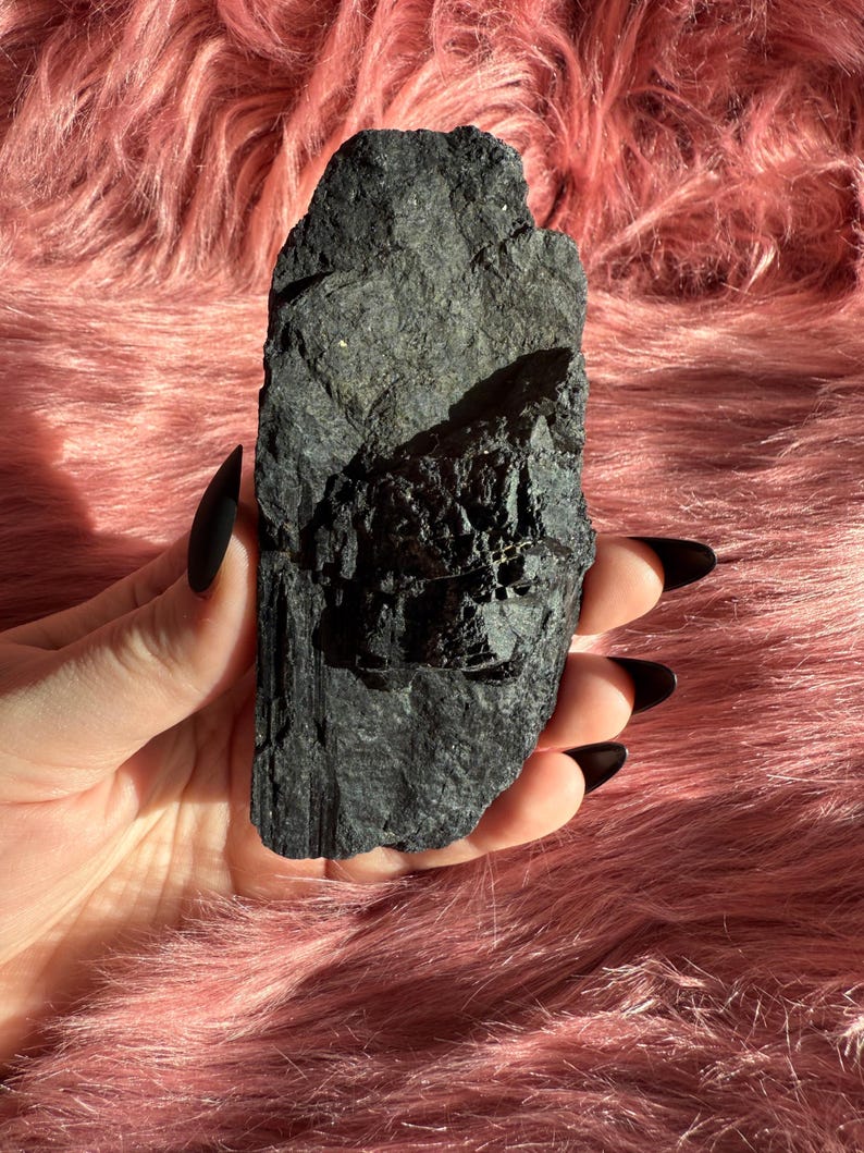 Stunning Extra Large Raw Black Tourmaline Chunk - (60)