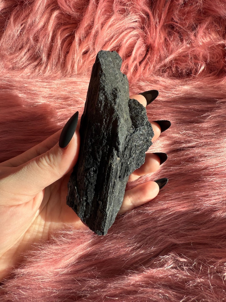 Stunning Extra Large Raw Black Tourmaline Chunk - (60)