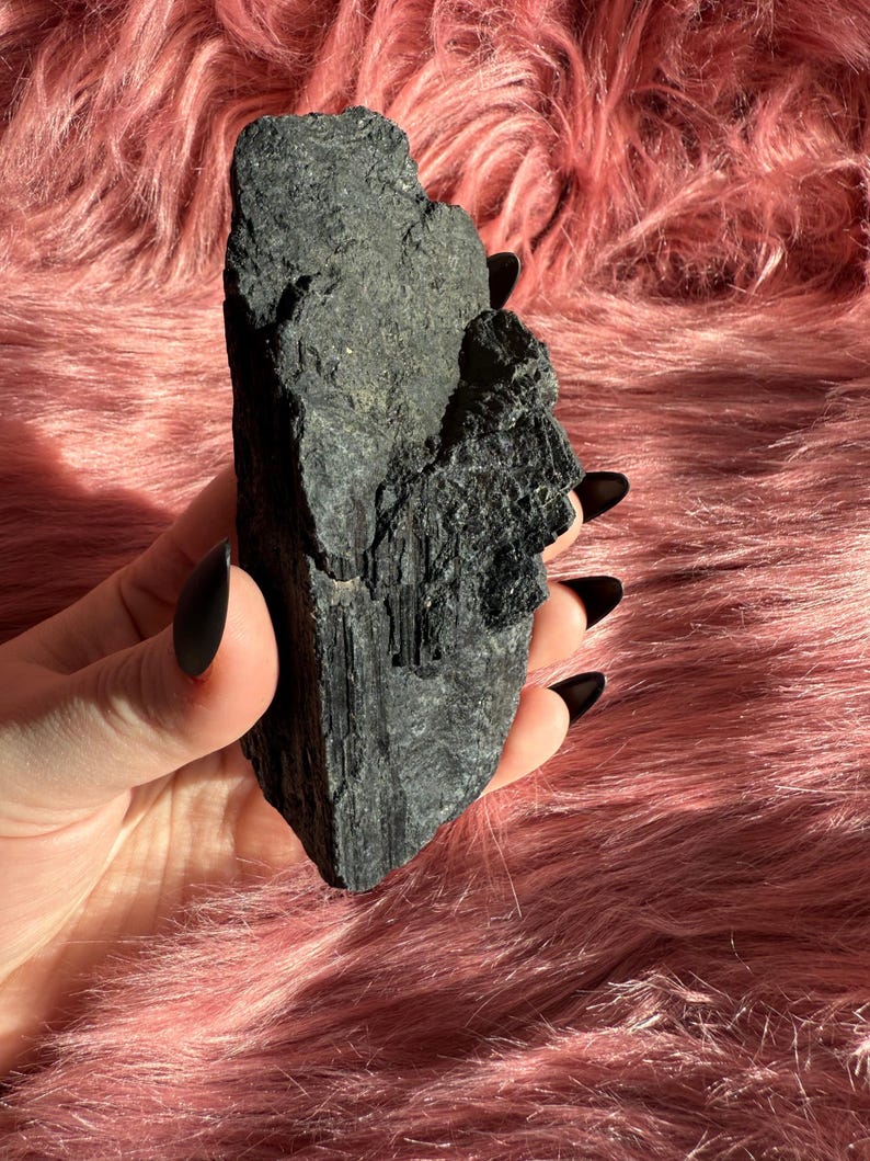 Stunning Extra Large Raw Black Tourmaline Chunk - (60)