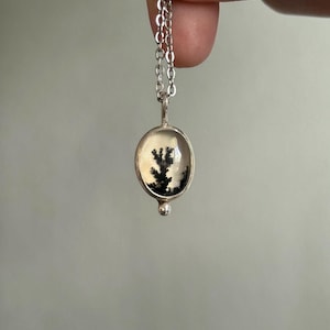Ciondolo in agata dendritica / Collana in argento sterling fatta a mano immagine 6