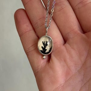 Ciondolo in agata dendritica / Collana in argento sterling fatta a mano immagine 4