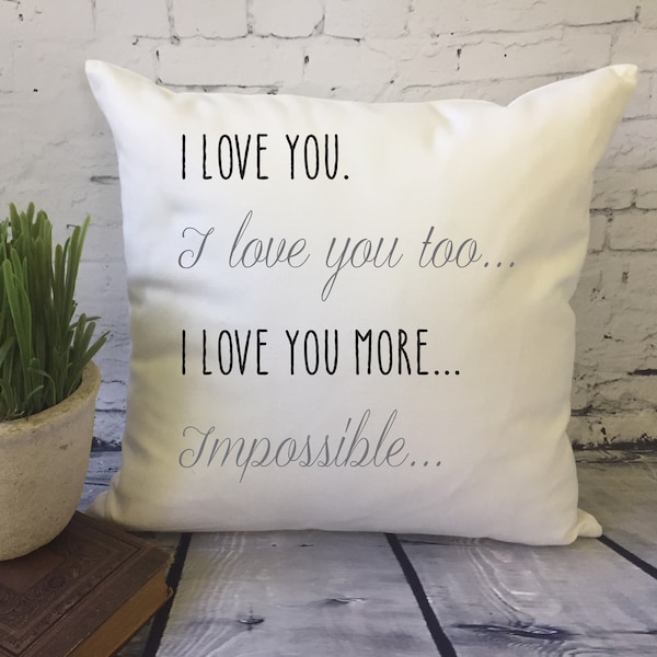 Love You More Pillow Etsy