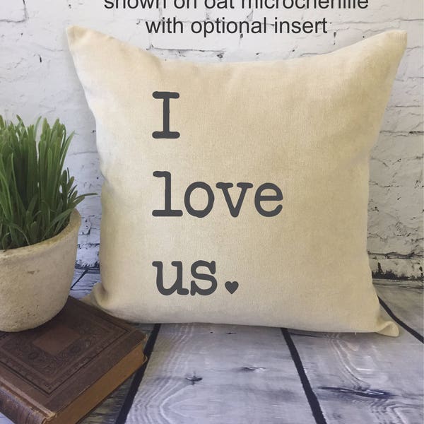 I Love Us Pillow Etsy