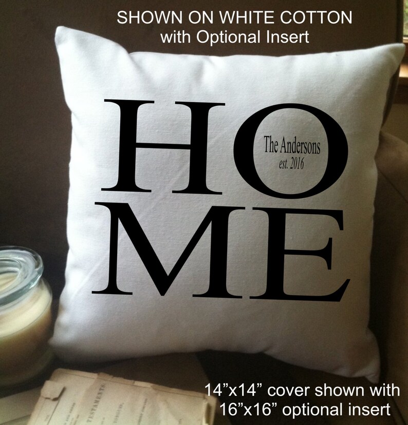 Personalized HOME Decorative Throw Pillow Cover With Name and Etsy