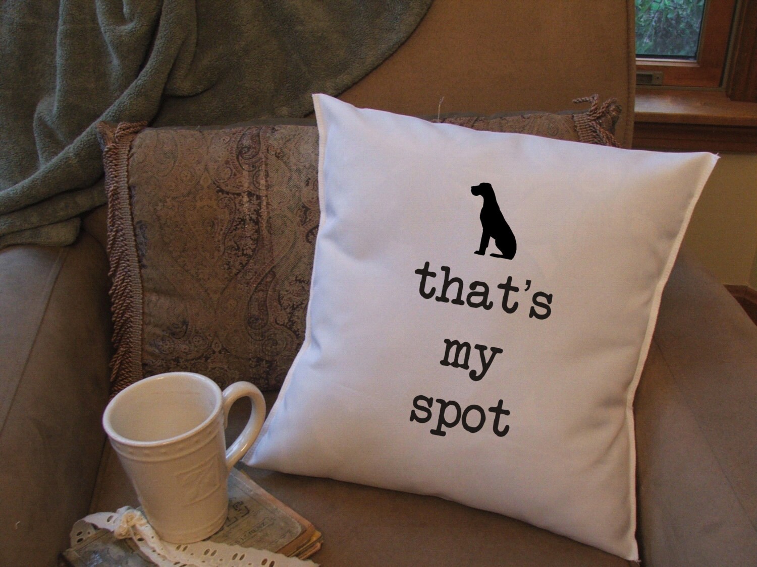 Thats my spot for dogs throw pillow funny throw pillow cover Etsy