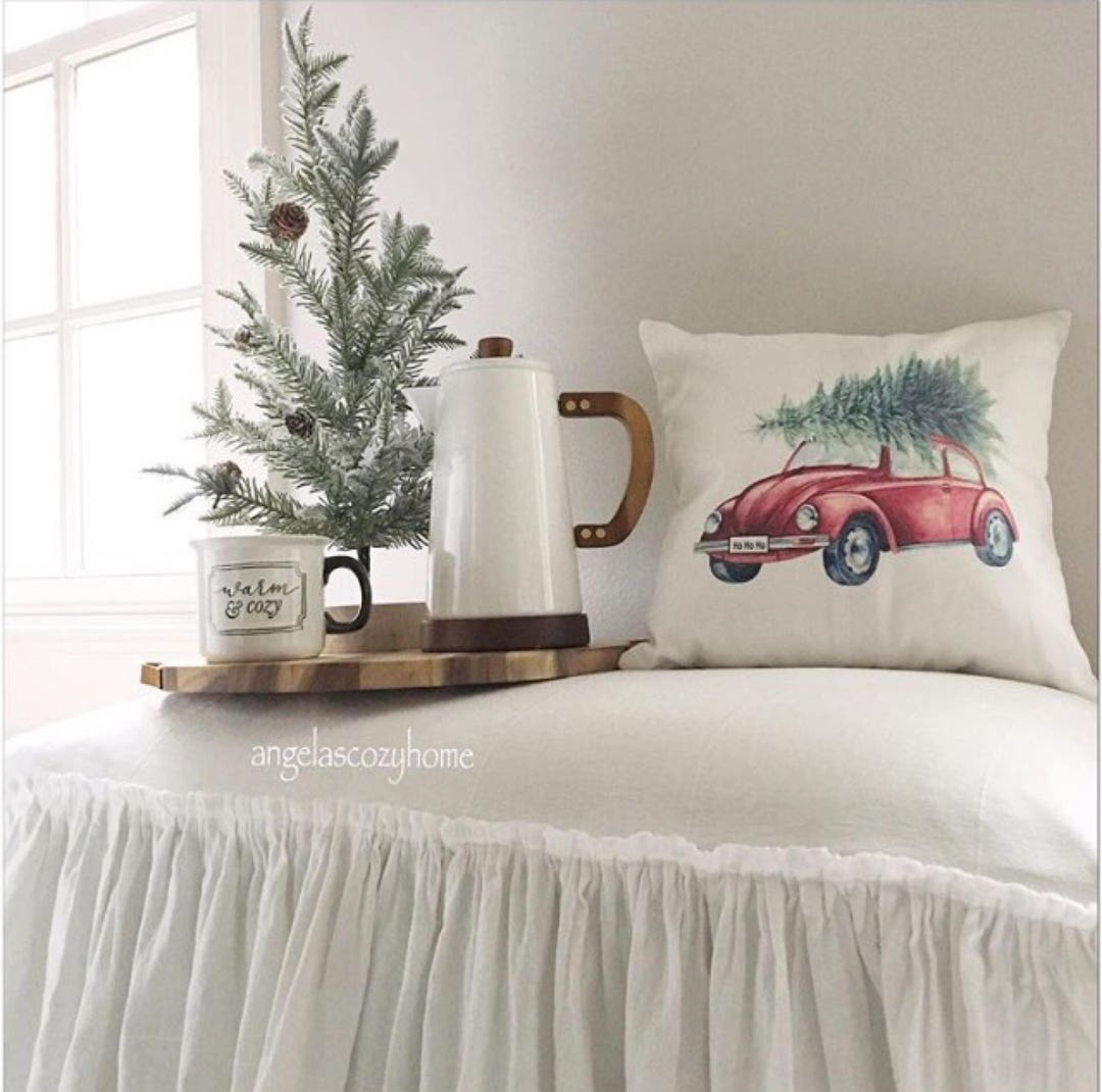 AngelGift Beetle Car Pillow - 35cm Plush Decorative Throw Cushion Toy