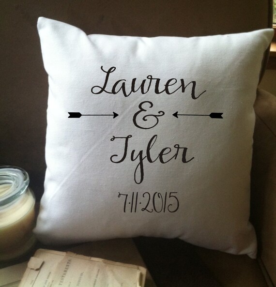 Personalized wedding decorative throw pillow cover couples Etsy
