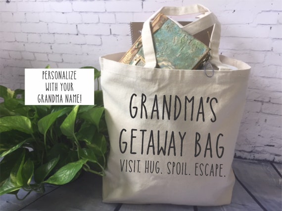 Personalized Going to Grandma's Canvas Tote