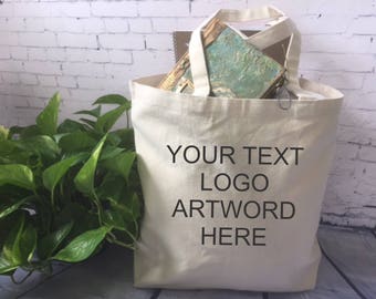 custom canvas tote bag/personalized tote bag/logo tote bag/wedding logo