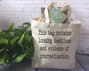 funny canvas tote bag/ funny office bag/ office gag gift