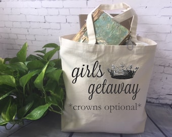 personalized canvas tote bag/ girlfriend bag/ bachelorette party tote bag/ bachelorette gift/ girl's night out tote bag