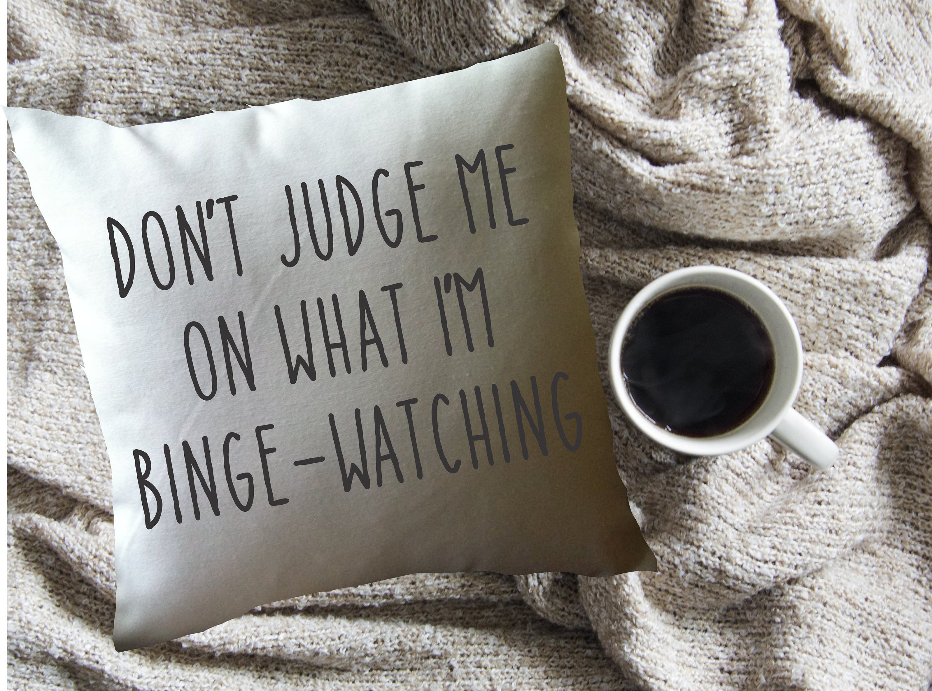 Funny throw pillow cover/ cushion cover/ don't judge me on Etsy