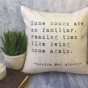 book lover throw pillow cover, book quote pillow