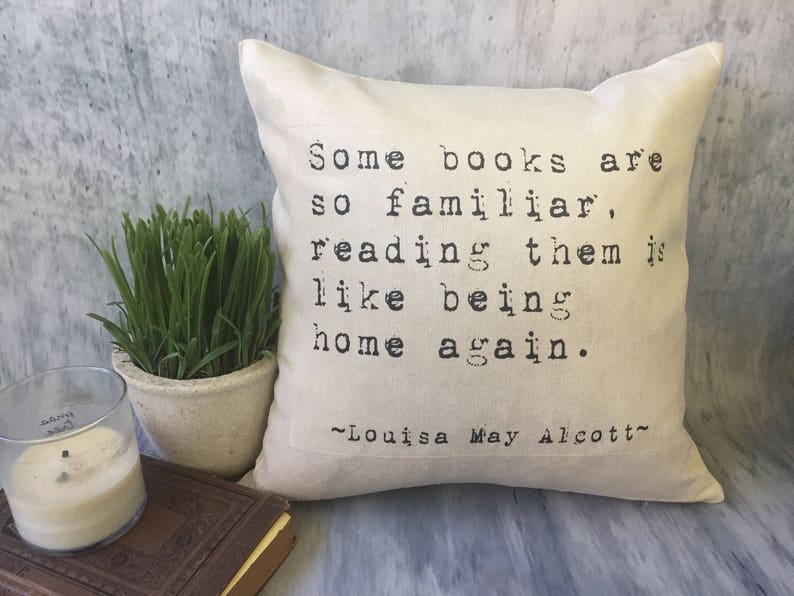 book lover throw pillow cover, book quote pillow image 1