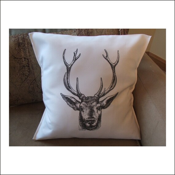 Items similar to deer throw pillow cover, custom throw pillow
