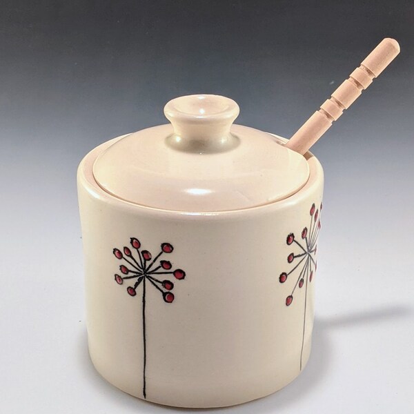 Ceramic Honey Jar Etsy