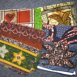 African Fabric Fat Quarters, Fat Quarters, African Cotton Fabric, Sewing & Fiber, Material, Quilting, Craft Supplies