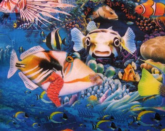 Tropical Fish Potholders, Fish Potholders, Ocean Decor, Home and Living, Cotton Potholders, Housewarming Gift, Seahorse, Fish