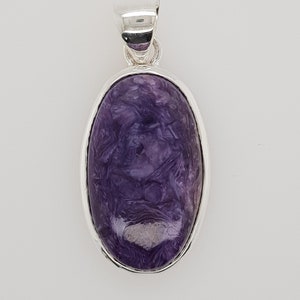 Charoite Sterling Silver Pendant