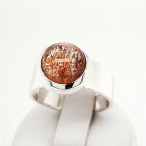 Sunstone Sterling Silver Ring 55