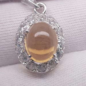 Citrine Sterling Silver Pendant