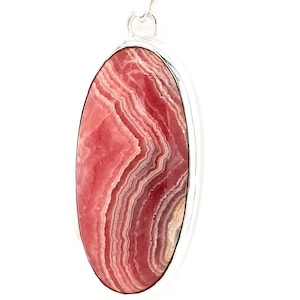 Rhodochrosite Sterling Silver Pendant