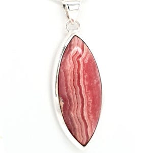 Rhodochrosite Sterling Silver Pendant