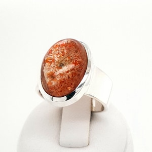 Sunstone Sterling Silver Ring 53.5
