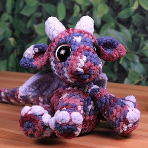 Crochet Baby Dragon Plush | Handmade | Stuffed Animal | Amigurumi | Ready To Ship