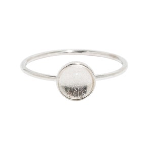 Recycled Vintage Milk Bottle and Sterling Silver Stacking Ring