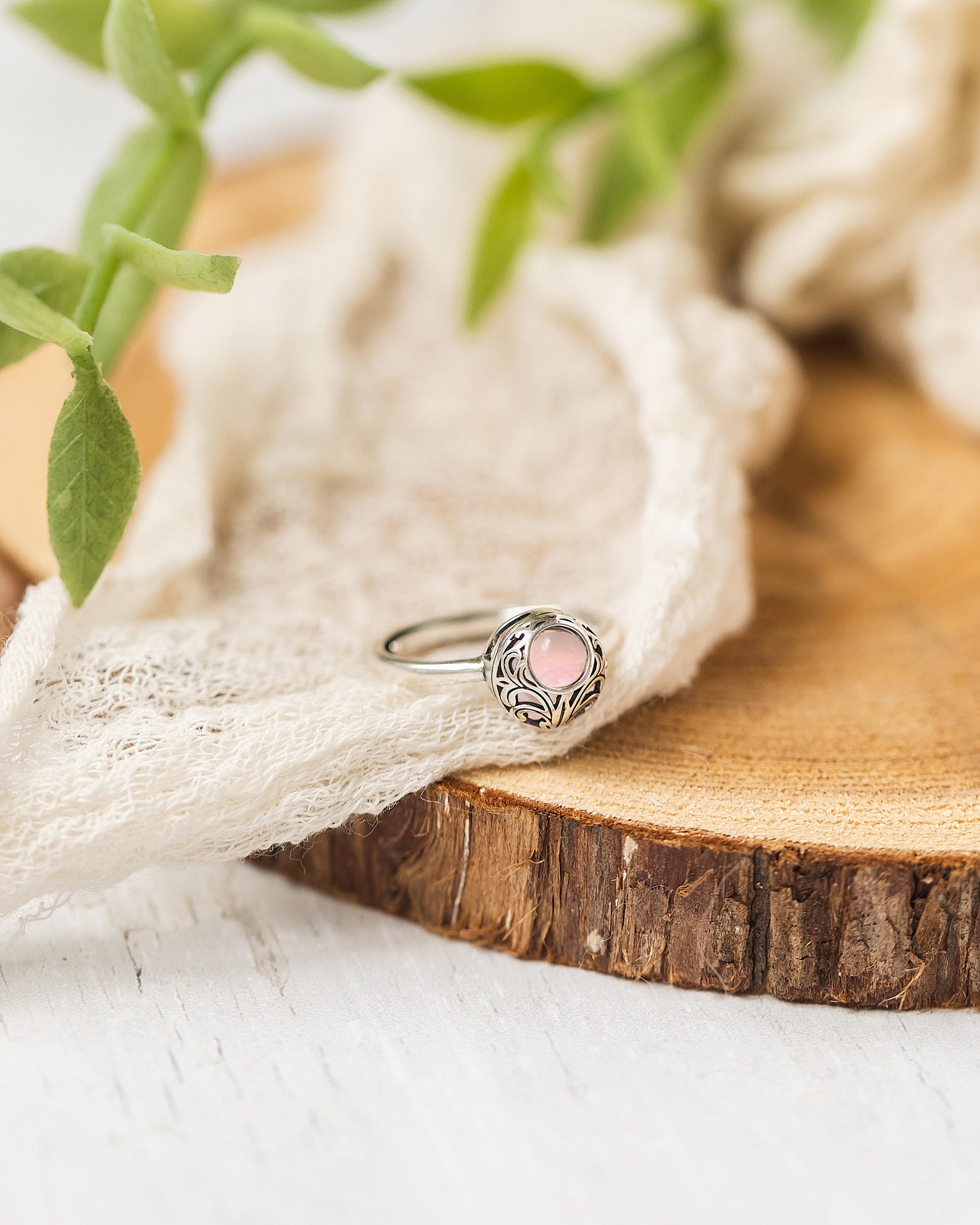 Recycled Antique Pink Depression Glass Sterling Adjustable Vintage Lace ...