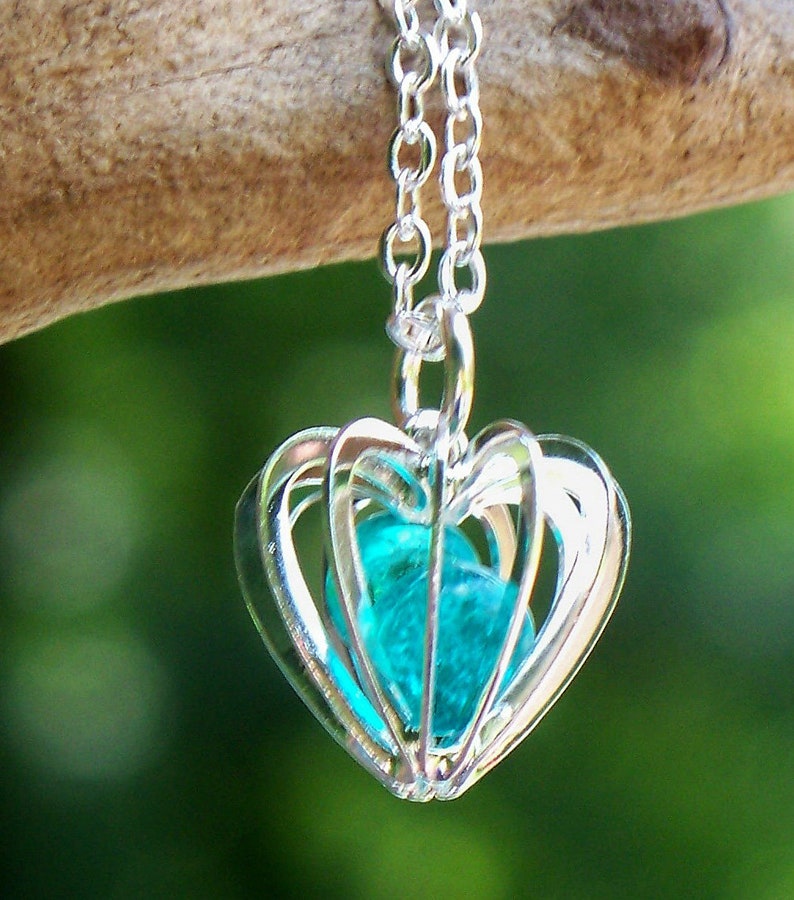 Recycled Reclaimed Vintage Aquamarine Mason Jar Glass Heart - Etsy