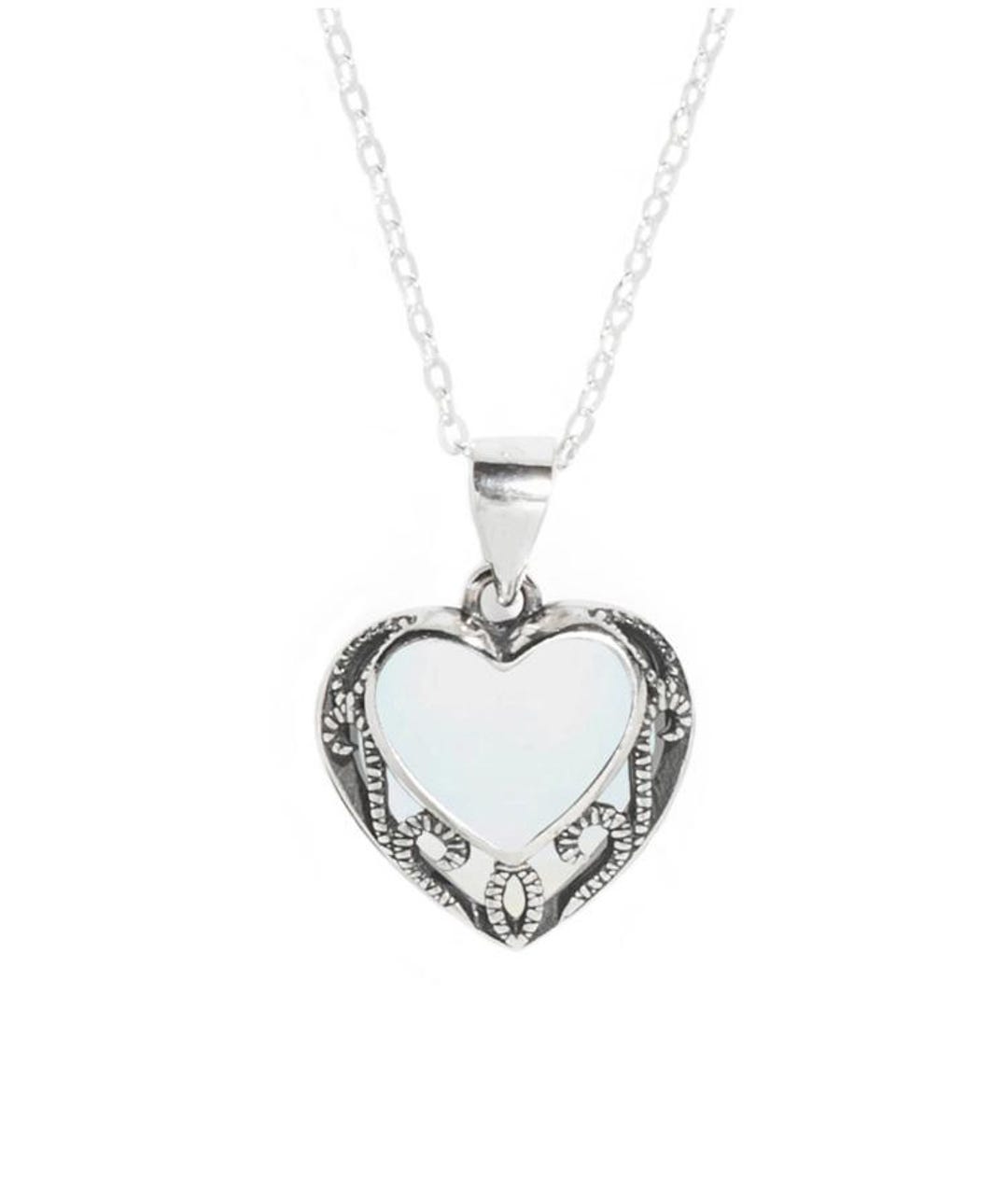 Vintage Glass Heart Necklace
