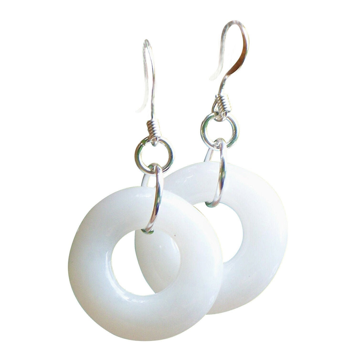 Bottled Up Designs Recycled Vintage White Cold Cream Jar Glass Hoop