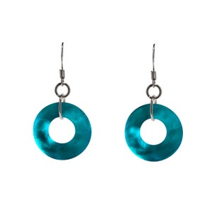 Pendientes de aro de tarro de cristal vintage reciclado
