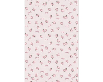 The 'Adeline': Cute Floral Tea/Kitchen Towel in Cherry Blossom