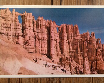 Vintage Bryce Canyon Postcard, Bryce Canyon National Park, Utah Postcard, US National Parks, Union Pacific Railroad