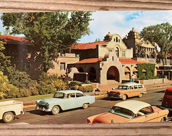 Vintage New Mexico Postcard, Alvarado Hotel Postcard, Albuquerque NM, Santa Fe, Southwest Architecture, Petley Studios Photography