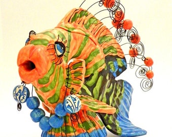 Ceramic Fish Teapot The Contessa Made to Order