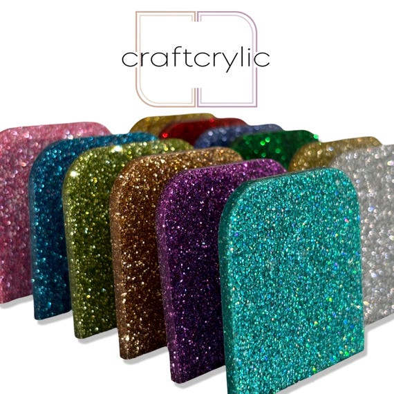 Glitter Acrylic Sheet, 1/8" Craft Acrylic, Laser Cutting