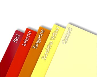 New  Red Matte / Glossy  Acrylic, 1/8" Acrylic Sheets Sized 12" x 19", Masked acrylic,  CO2 Laserable - Glowforge Pro and Plus 3mm Acrylic