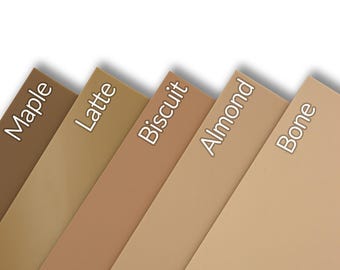 New Nude Matte Glossy Acrylic, 1/8" Sheets Sized 12" x 19", Masked acrylic