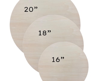 5 Pack 1/2 inch Birch Blank Circles 16" 18" 20" Blank Door Sign Wedding Sign C02 Laser Sign Blank
