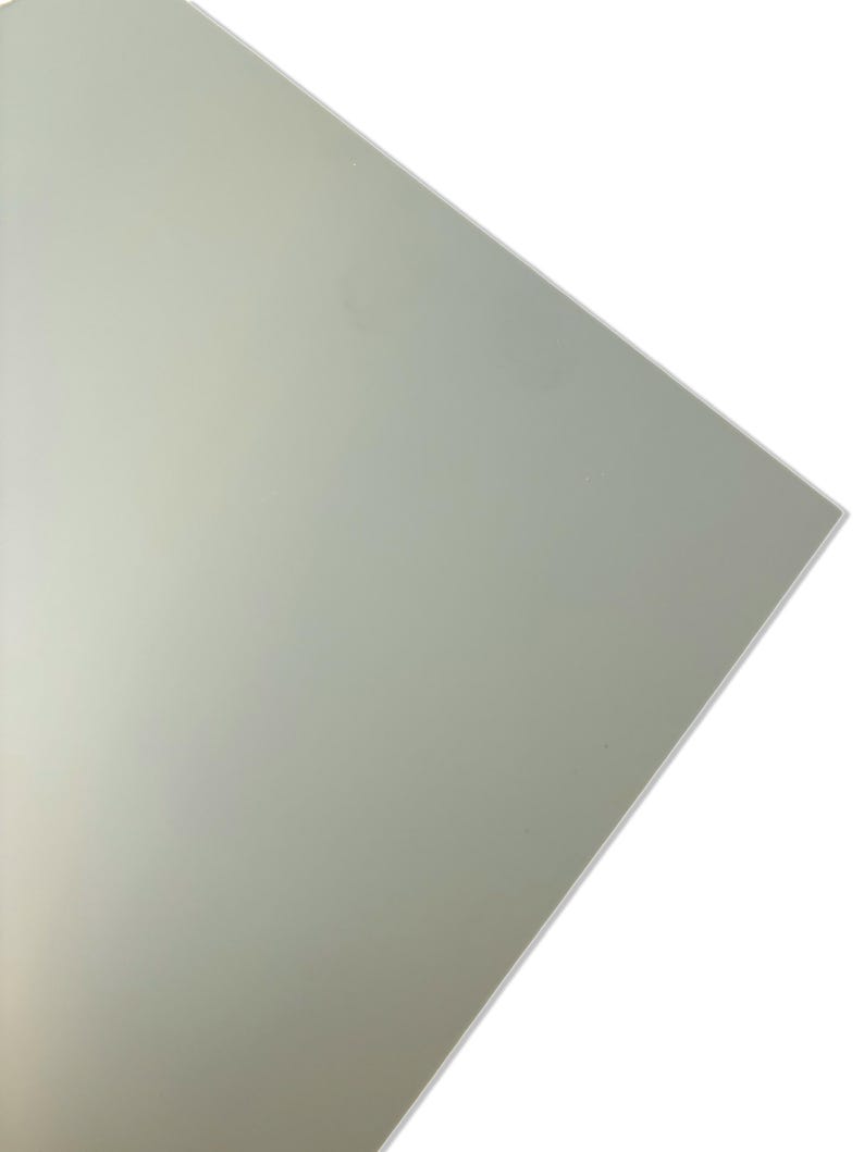 Sage Matte Pastel Acrylic 1/8" thick  Sheets Sized 12" x 19", Mask on both sides . Matte only on one side .