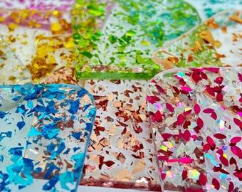 Glitter Flake Acrylic Sheet – 12"x19", Laser-Ready, 3mm