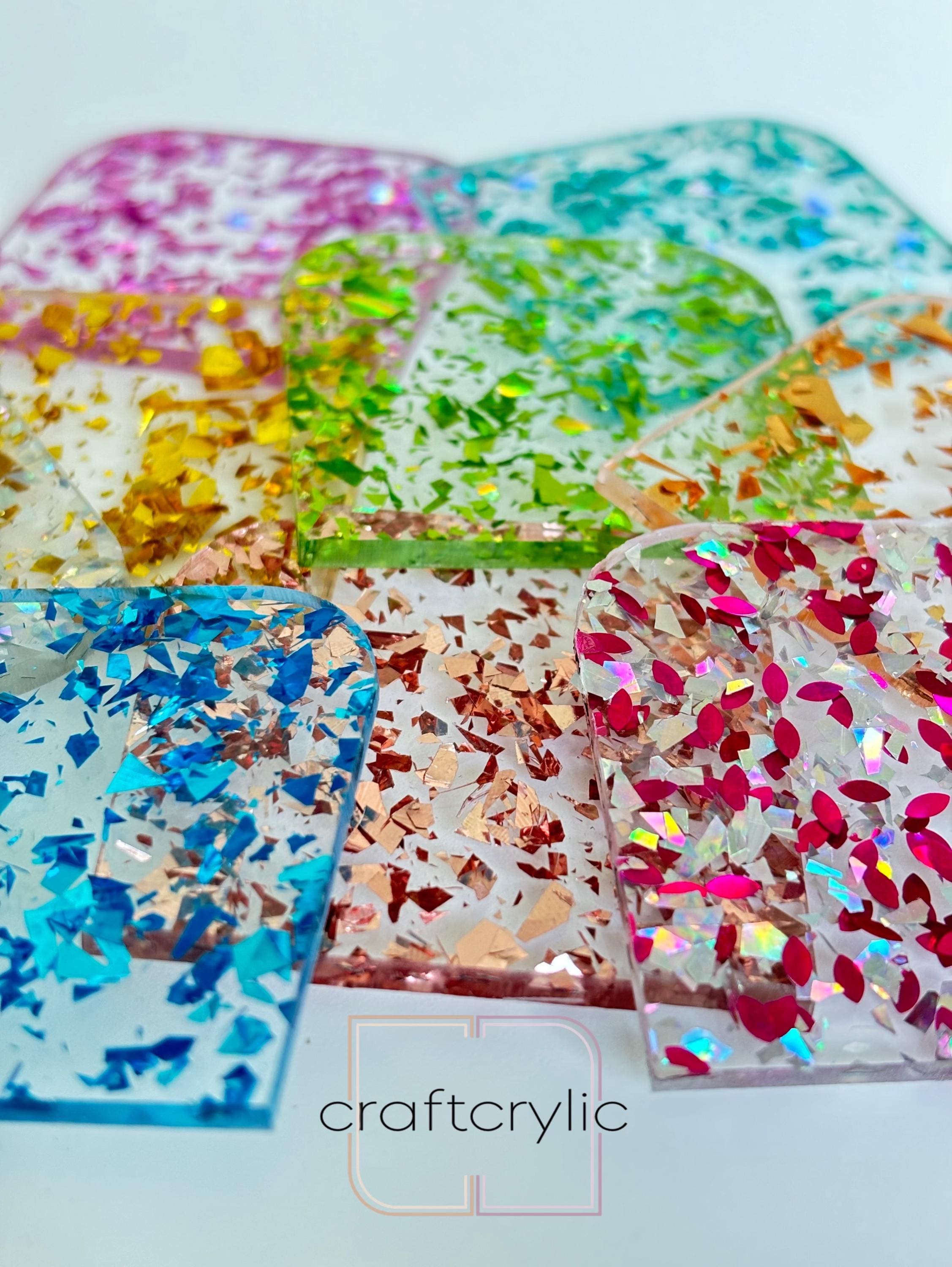 Acrylic Sheets- Laser Ready- Glowforge- Glitter Acrylic- 12"x19" Laser Safe Acrylic- Laserable ACRYLIC (3mm) SHEET - C02 laser friendly