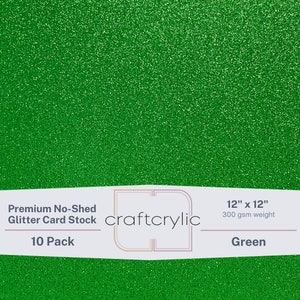 Papier cartonné scintillant vert, papier cartonné haut de gamme sans perte, papier artisanal fait main, papier de scrapbooking, lot de 5/10 papier pour carte