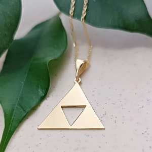 Sterling Silver Zelda Necklace-Triforce Pendant Legend of Zelda Necklace-The Legend Of Zelda-Winssigma Zelda Legend Necklace-Gift for Her-