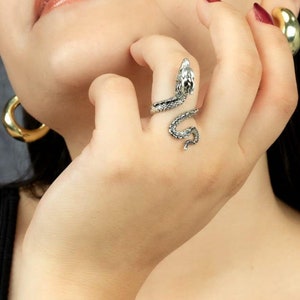 Dragon Ring-Sterling Silver Adjustable Dragon Ring-Hand Made Ring-Gothic Jewelry-Symbol Ring-Mythological Jewelry-Silver Ring-Christmas Gift