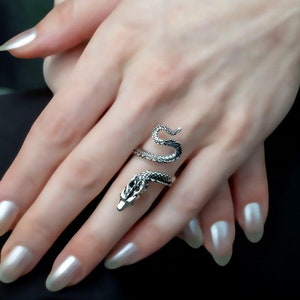 Dragon Ring-Sterling Silver Adjustable Dragon Ring-Hand Made Ring-Gothic Jewelry-Symbol Ring-Mythological Jewelry-Silver Ring-Christmas Gift